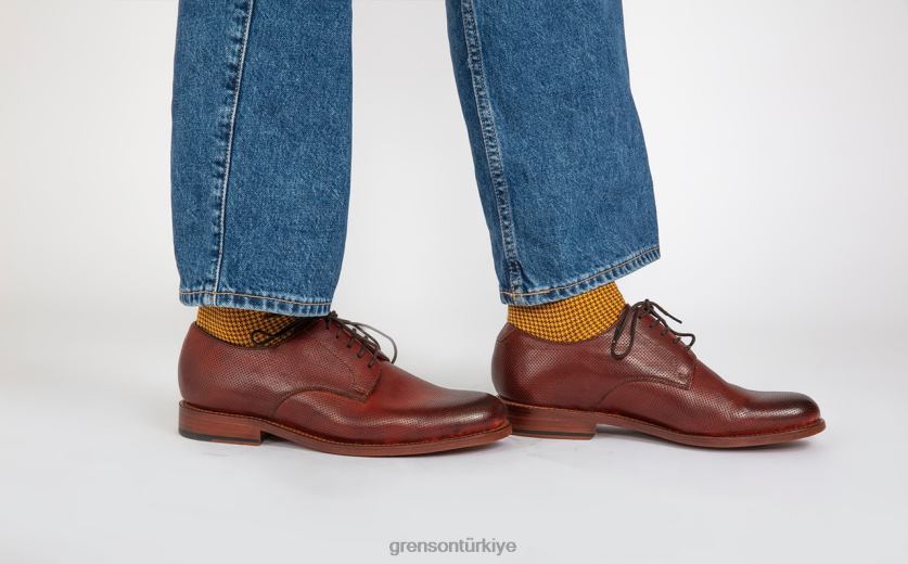 Grenson kısa erkekler bronzlaşmak derbi ayakkabı B466H145