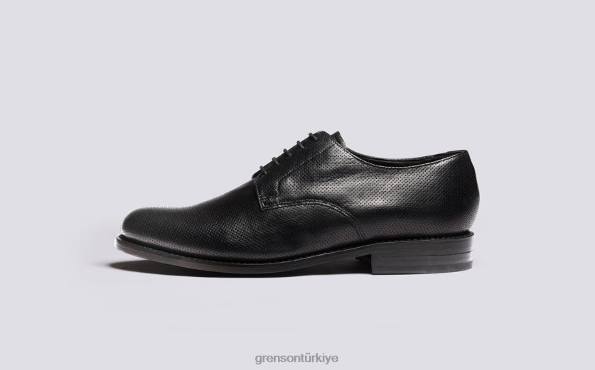 Grenson kısa erkekler siyah derbi ayakkabı B466H146