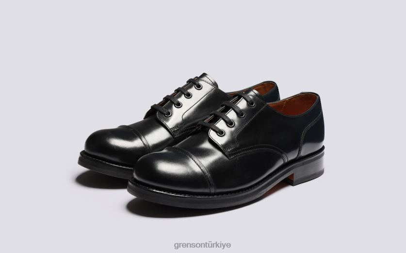 Grenson keith erkekler siyah derbi ayakkabı B466H163