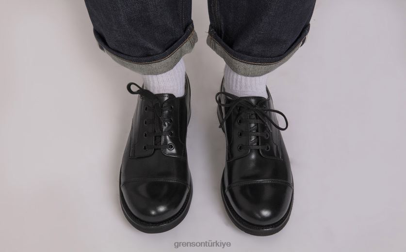 Grenson keith erkekler siyah derbi ayakkabı B466H163