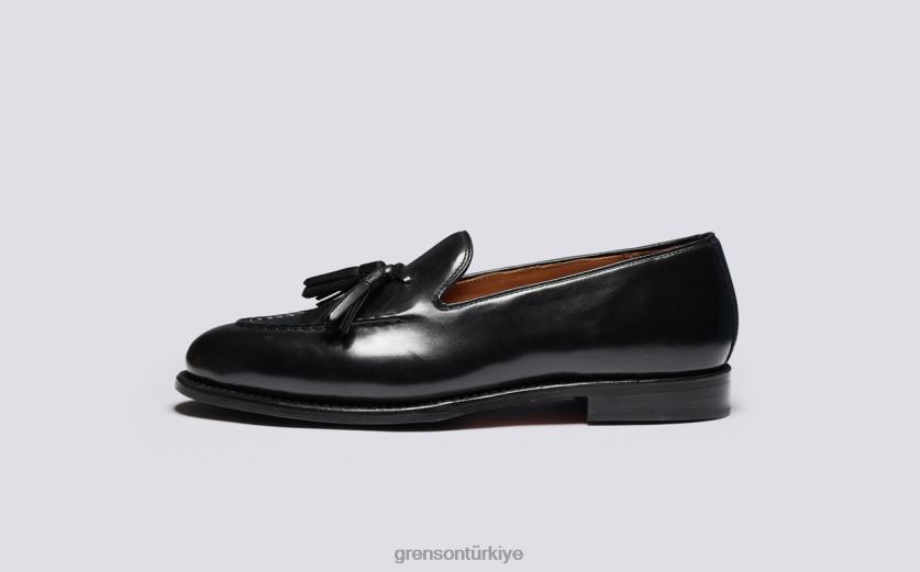 Grenson Merle erkekler siyah mokasen B466H141
