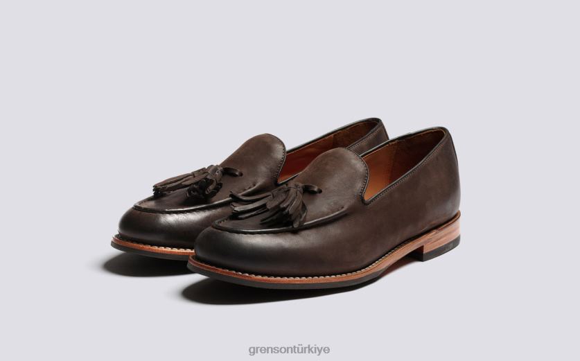 Grenson Merlin erkekler kahverengi cila mokasen B466H134