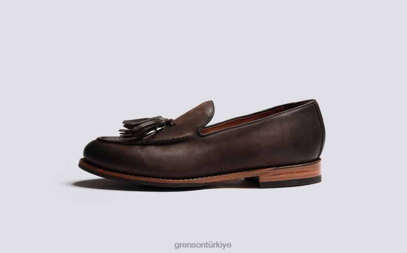 Grenson Merlin erkekler kahverengi cila mokasen B466H134