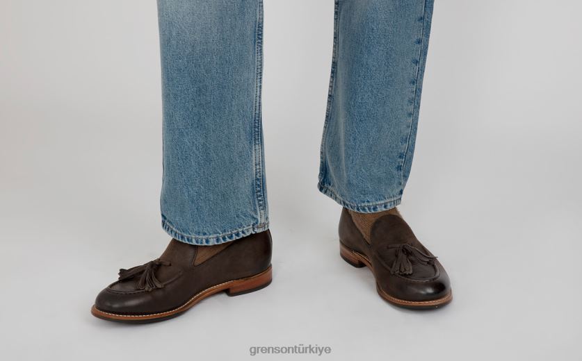 Grenson Merlin erkekler kahverengi cila mokasen B466H134