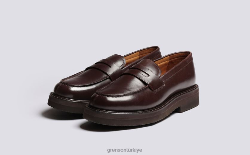Grenson Peter erkekler kahverengi mokasen B466H136