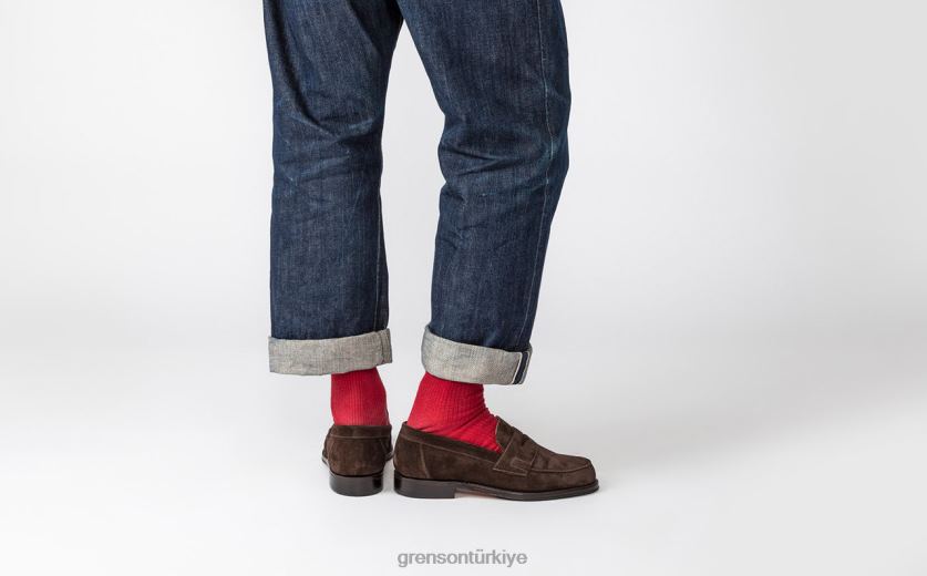 Grenson epsom erkekler yanmış meşe mokasen B466H128