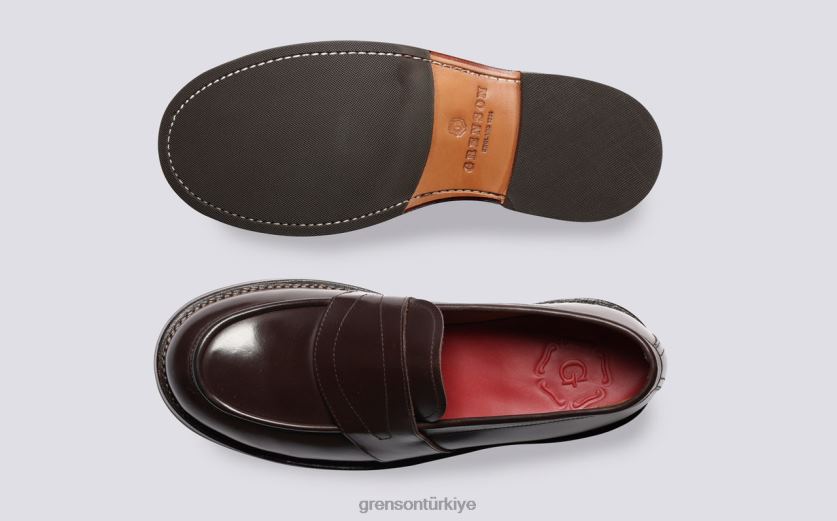Grenson ernie erkekler kahverengi mokasen B466H143