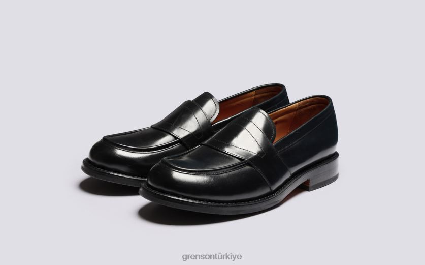 Grenson ernie erkekler siyah mokasen B466H144