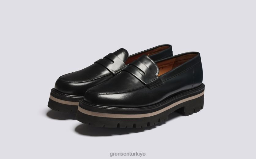 Grenson jeffrey erkekler siyah mokasen B466H126