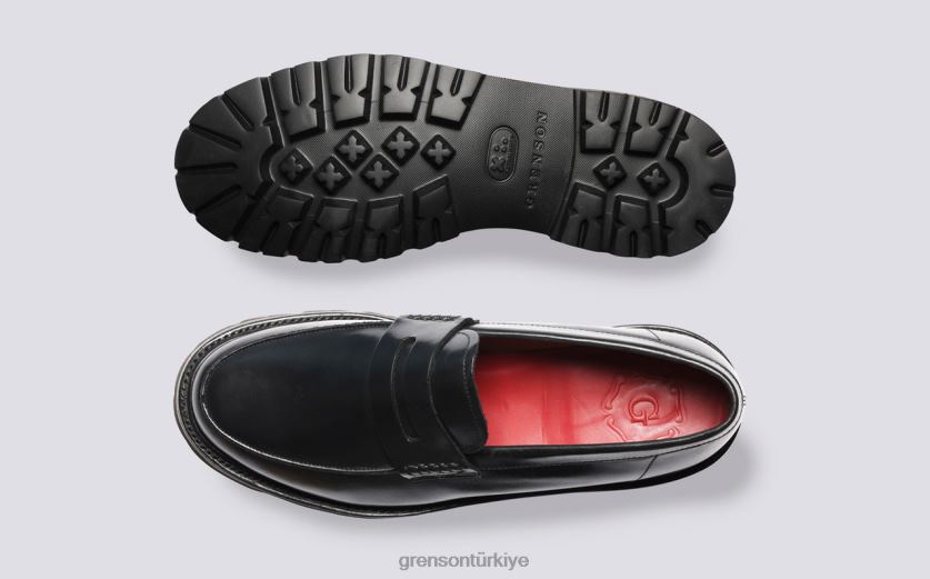 Grenson jeffrey erkekler siyah mokasen B466H126