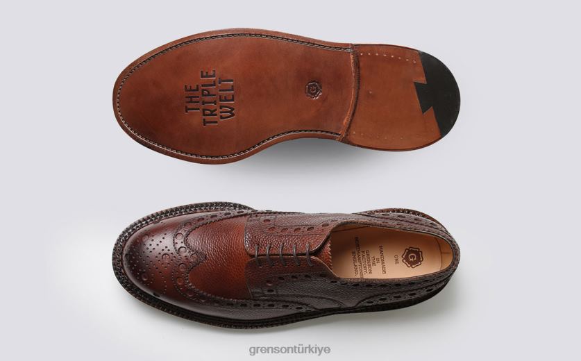 Grenson Archie erkekler koyu kahverengi resmi ayakkabı B466H68