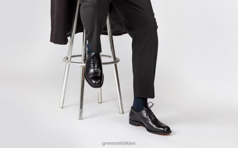 Grenson Cambridge erkekler siyah resmi ayakkabı B466H72