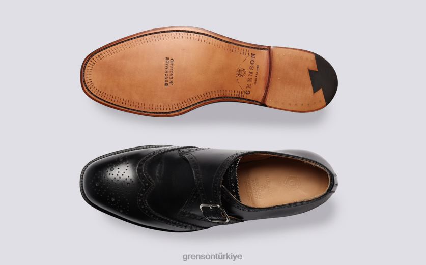Grenson Shrewsbury erkekler siyah resmi ayakkabı B466H98