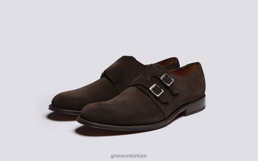 Grenson çatı katı erkekler koyu kahverengi resmi ayakkabı B466H101