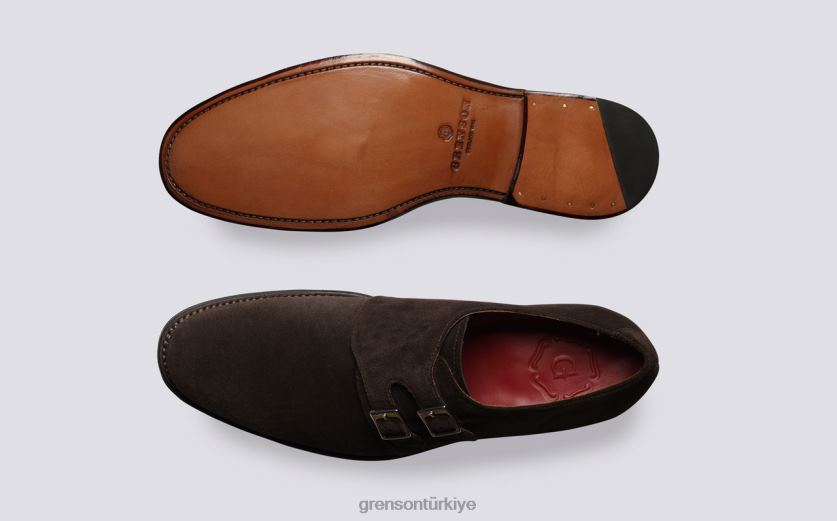 Grenson çatı katı erkekler koyu kahverengi resmi ayakkabı B466H101