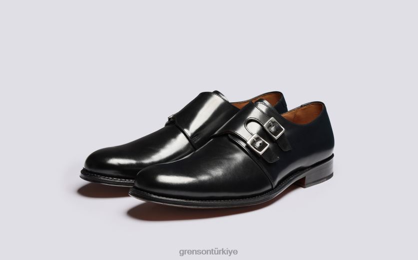 Grenson çatı katı erkekler siyah resmi ayakkabı B466H105