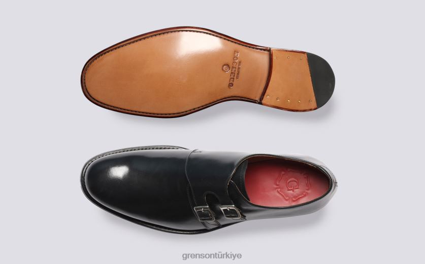 Grenson çatı katı erkekler siyah resmi ayakkabı B466H105