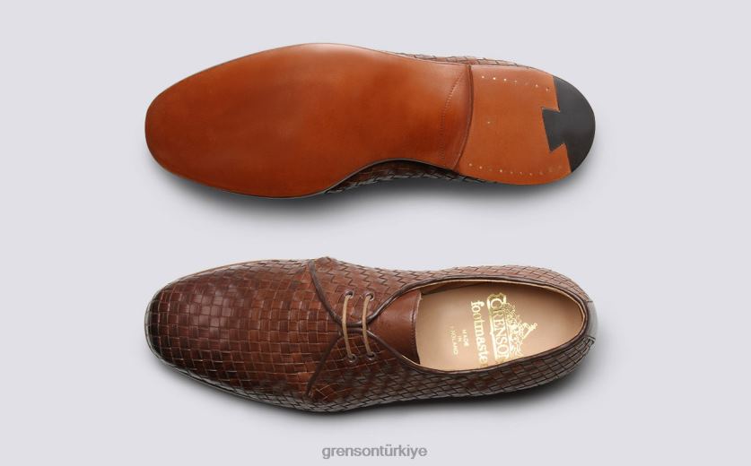 Grenson ayakkabı 7 erkekler kahverengi resmi ayakkabı B466H97
