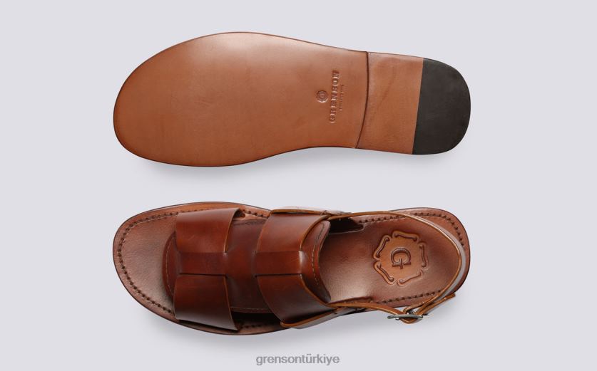 Grenson Wiley 3 erkekler bronzlaşmak sandalet B466H227