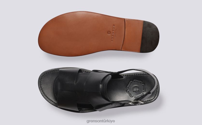 Grenson Wiley 3 erkekler siyah sandalet B466H228