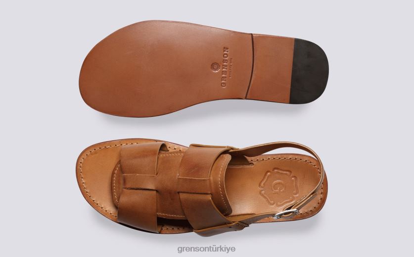Grenson Wiley 3 erkekler zencefil perdahlı sandalet B466H226