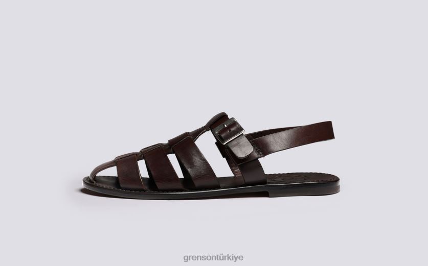Grenson ayva erkekler koyu kahverengi sandalet B466H222