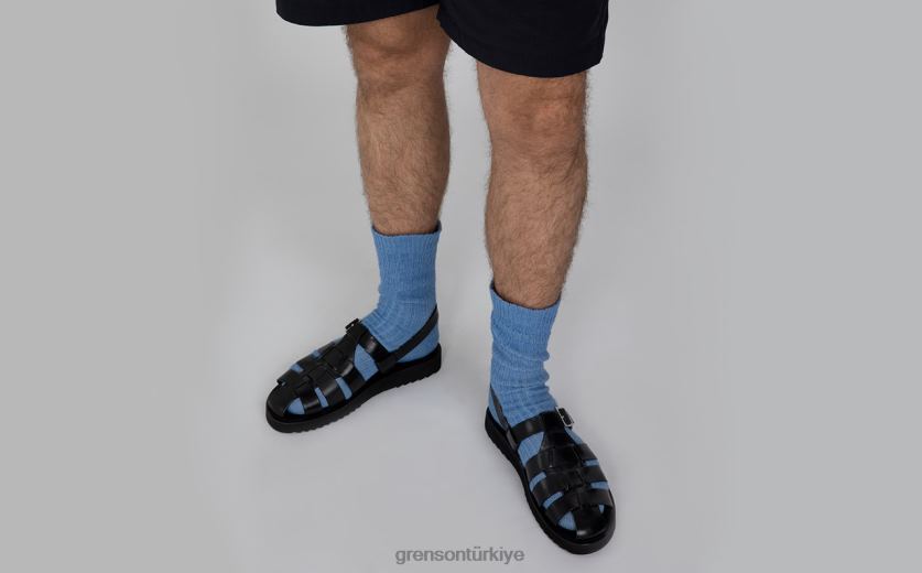 Grenson ayva erkekler siyah sandalet B466H225