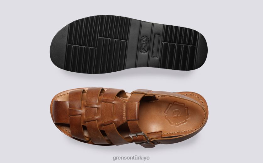 Grenson ayva erkekler zencefil perdahlı sandalet B466H218
