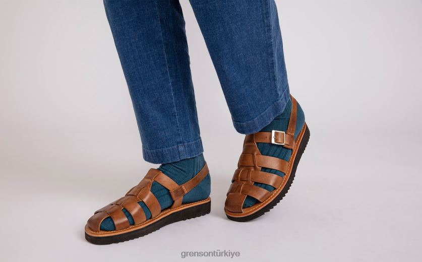 Grenson ayva erkekler zencefil perdahlı sandalet B466H218