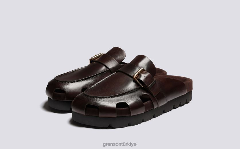 Grenson dale erkekler koyu kahverengi sandalet B466H213