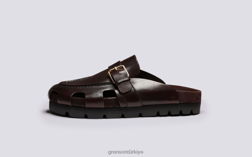 Grenson dale erkekler koyu kahverengi sandalet B466H213