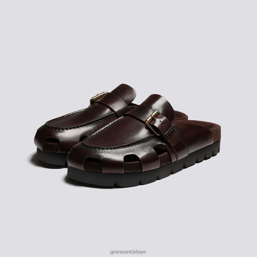 Grenson dale erkekler koyu kahverengi sandalet B466H213