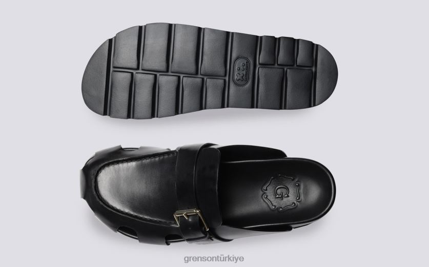 Grenson dale erkekler siyah sandalet B466H214