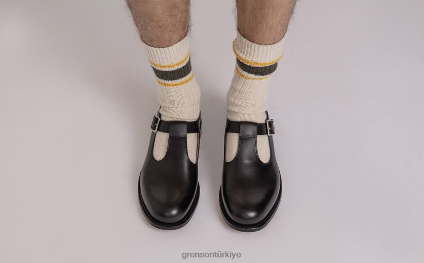 Grenson deniz kemiği erkekler siyah sandalet B466H230