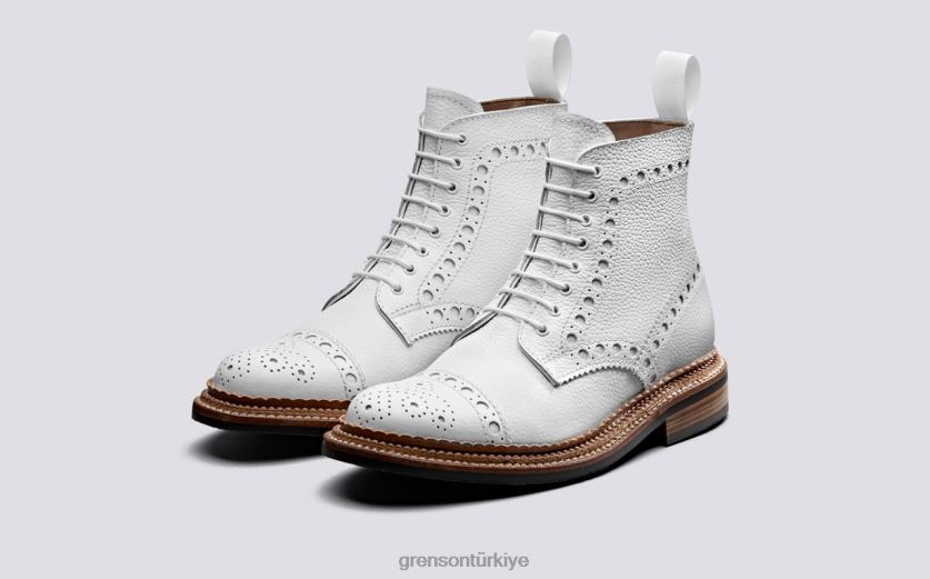 Grenson Fransa kadınlar beyaz bot ayakkabı B466H305