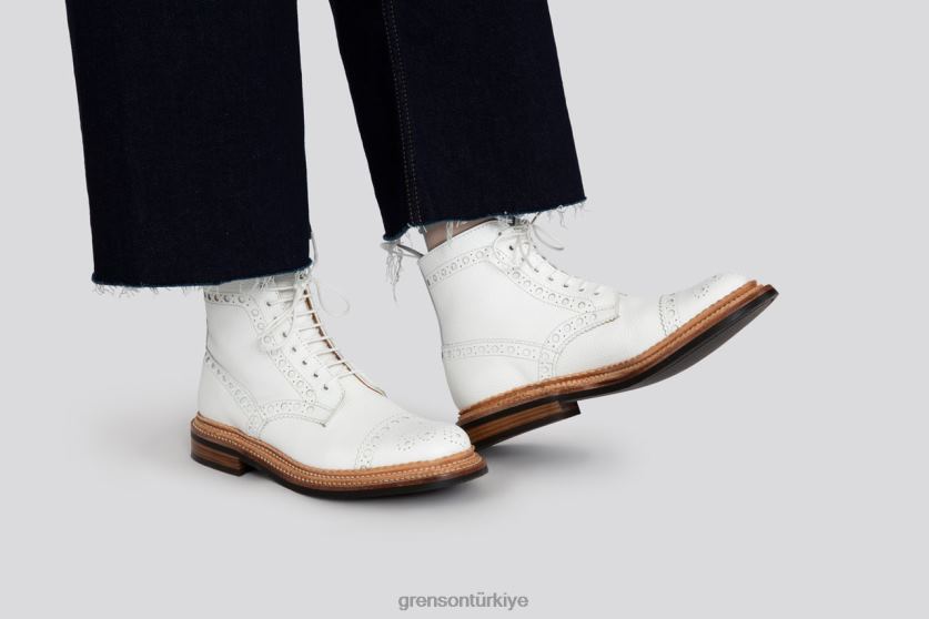 Grenson Fransa kadınlar beyaz bot ayakkabı B466H305