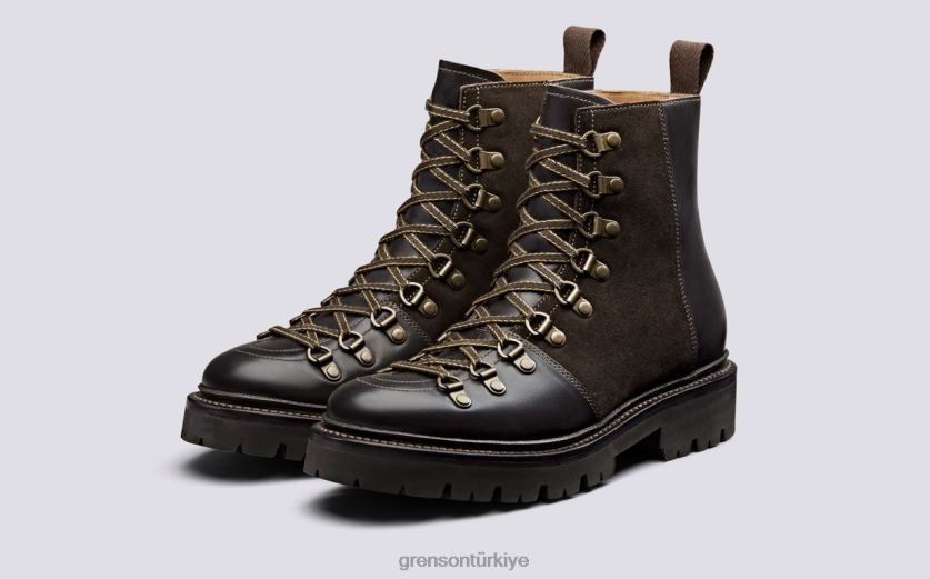 Grenson Naneli kadınlar koyu kahverengi bot ayakkabı B466H282