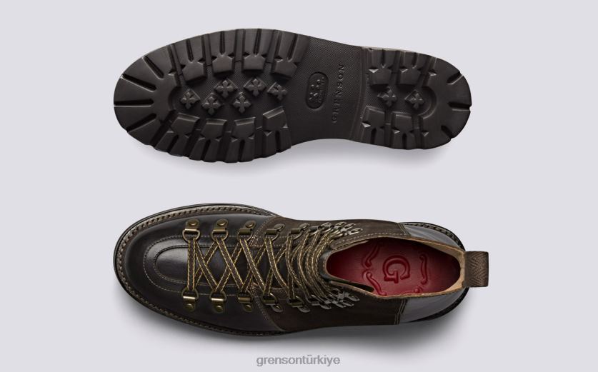 Grenson Naneli kadınlar koyu kahverengi bot ayakkabı B466H282