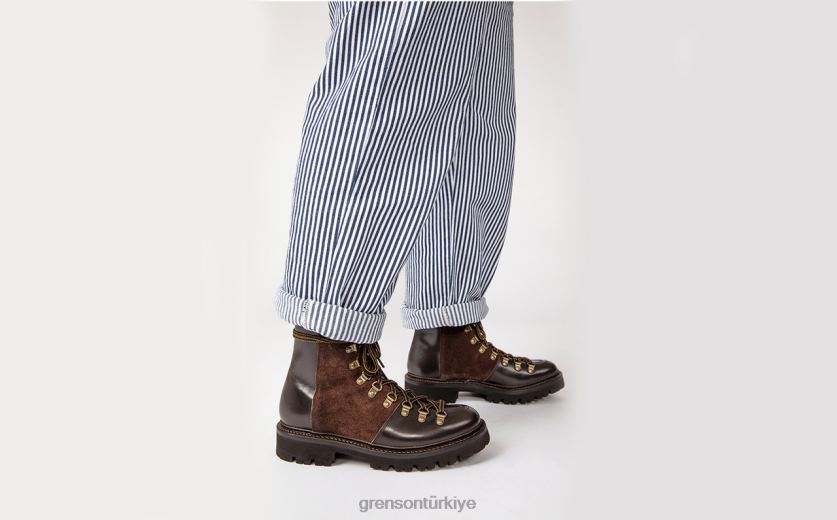 Grenson Naneli kadınlar koyu kahverengi bot ayakkabı B466H282