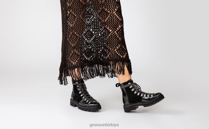 Grenson Naneli kadınlar siyah bot ayakkabı B466H275