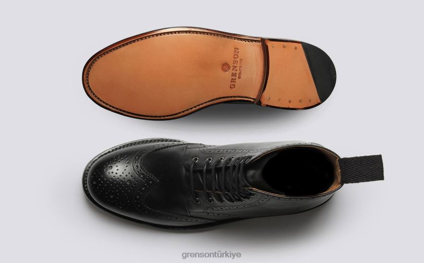 Grenson ella kadınlar siyah bot ayakkabı B466H262