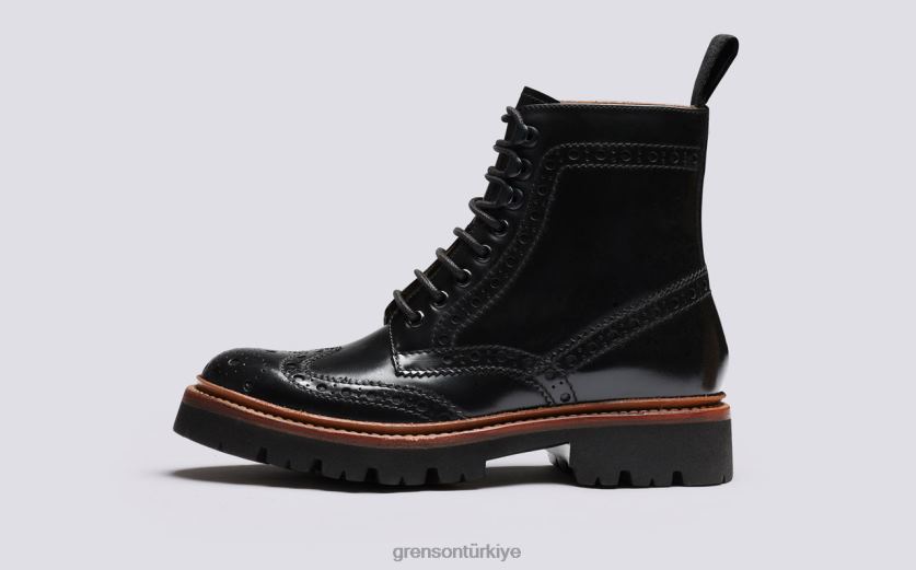 Grenson fran kadınlar siyah bot ayakkabı B466H267