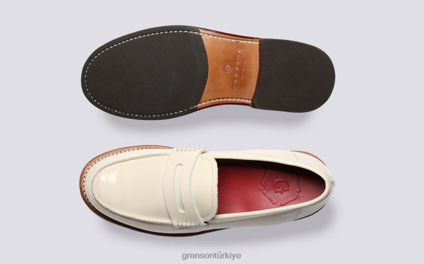 Grenson Lynn kadınlar krem mokasen B466H256