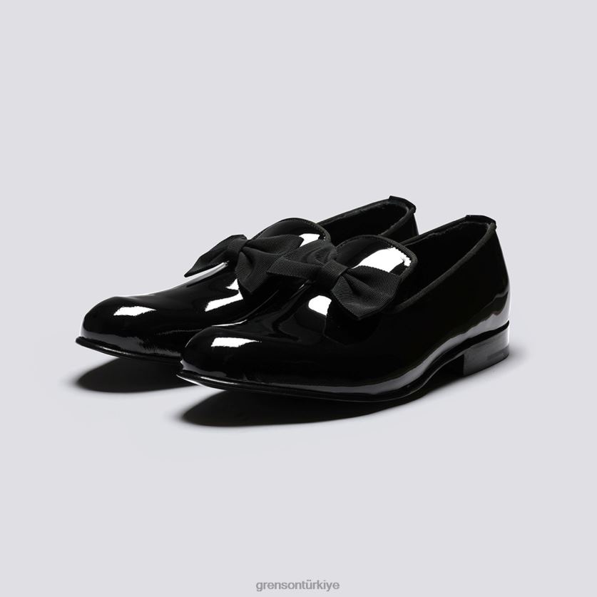 Grenson elbise terlik kadınlar siyah mokasen B466H240
