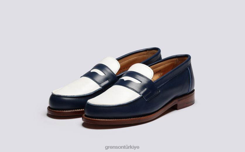 Grenson epsom kadınlar lacivert/beyaz mokasen B466H238