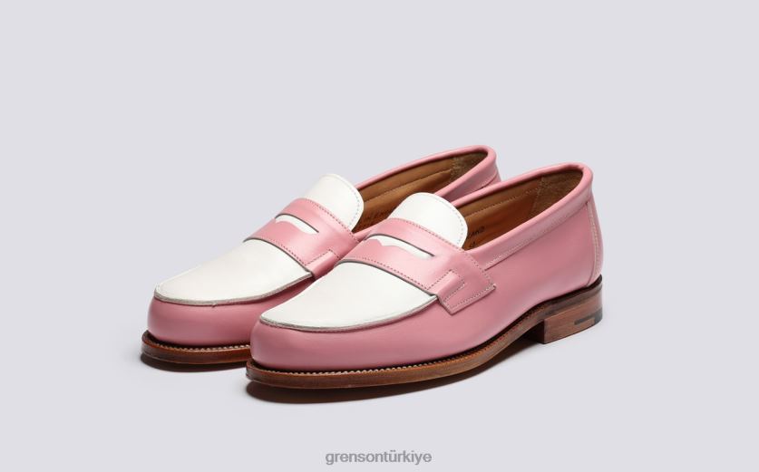 Grenson epsom kadınlar pembe/beyaz mokasen B466H235