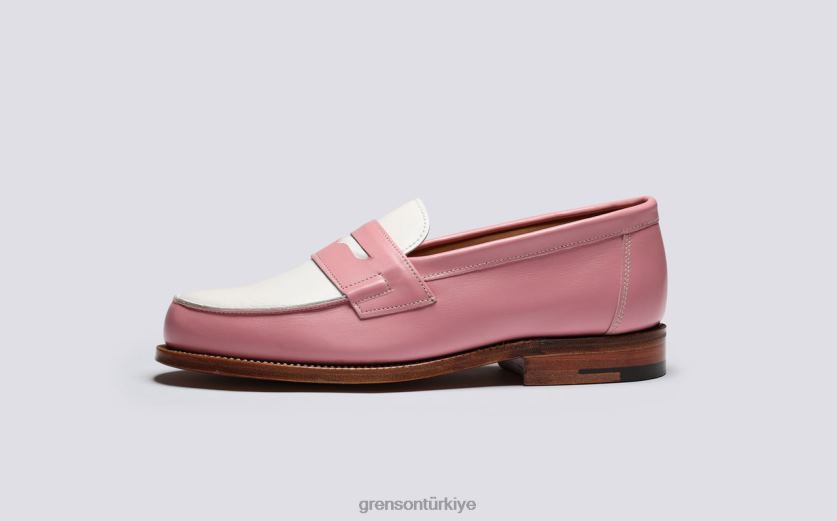 Grenson epsom kadınlar pembe/beyaz mokasen B466H235
