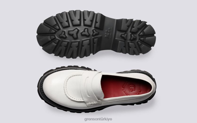 Grenson hattie kadınlar beyaz mokasen B466H242