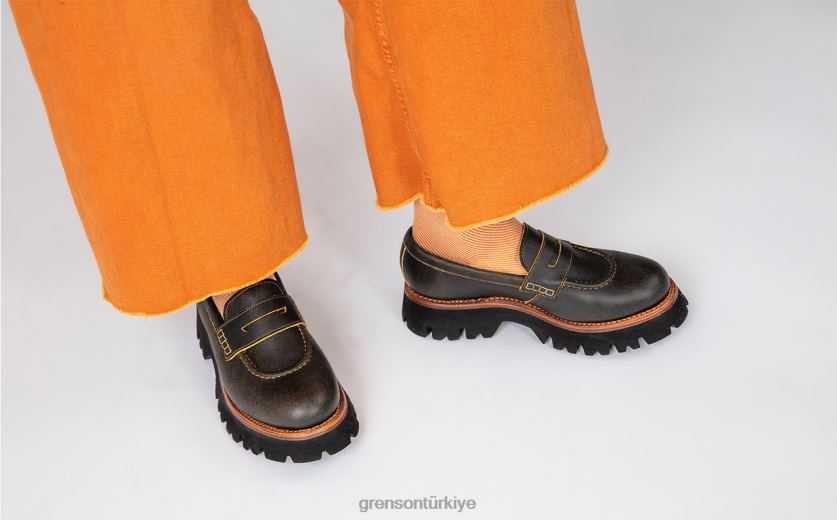 Grenson hattie kadınlar eski kahverengi mokasen B466H257