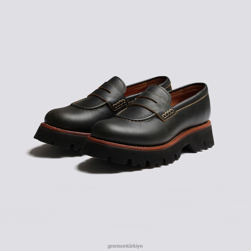 Grenson hattie kadınlar eski kahverengi mokasen B466H257